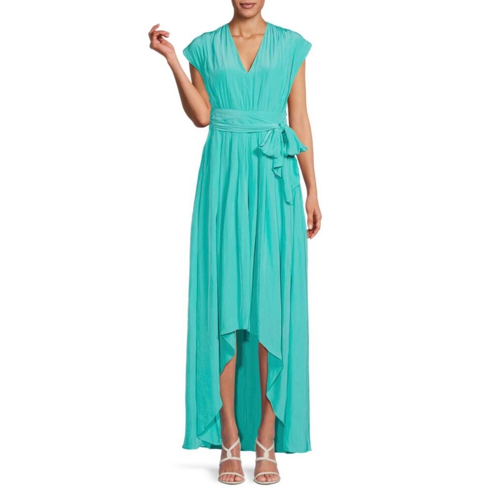 $485 Ramy Brook Rebecca Maxi Dress Malachite Size 8